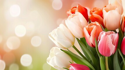 Tulips are spring classic. - obrazy, fototapety, plakaty