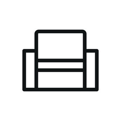 Garden armchair isolated icon, patio furniture vector symbol with editable stroke