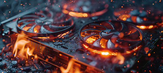 burning coolers on graphics card