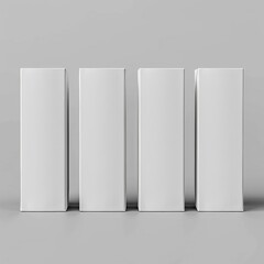 Row of White Boxes in a Line