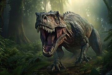Dinosaur, Tyrannosaurus Rex in the jungle