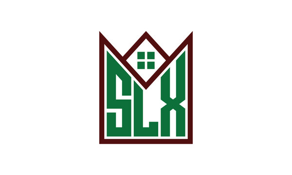 SLX initial letter builders real estate logo design vector. construction, housing, home marker, property, building, apartment, flat, compartment, business, corporate, house rent, rental, commercial