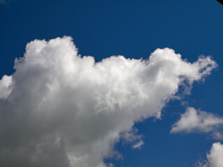 White cumulus clouds background, summer clouds