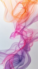Elegant Colorful Smoke Waves Abstract Background