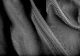 Black and white cloth pattern close view, textile material background