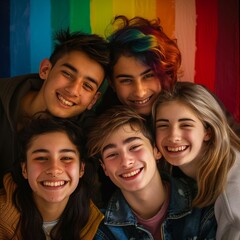 Fototapeta premium Group of Young People Standing Together