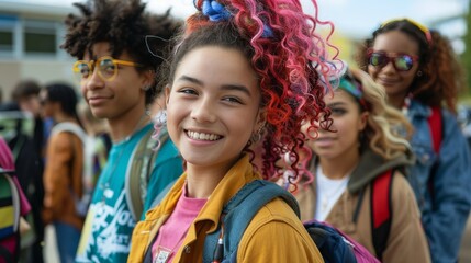 Fototapeta premium Group of Young People Standing Together