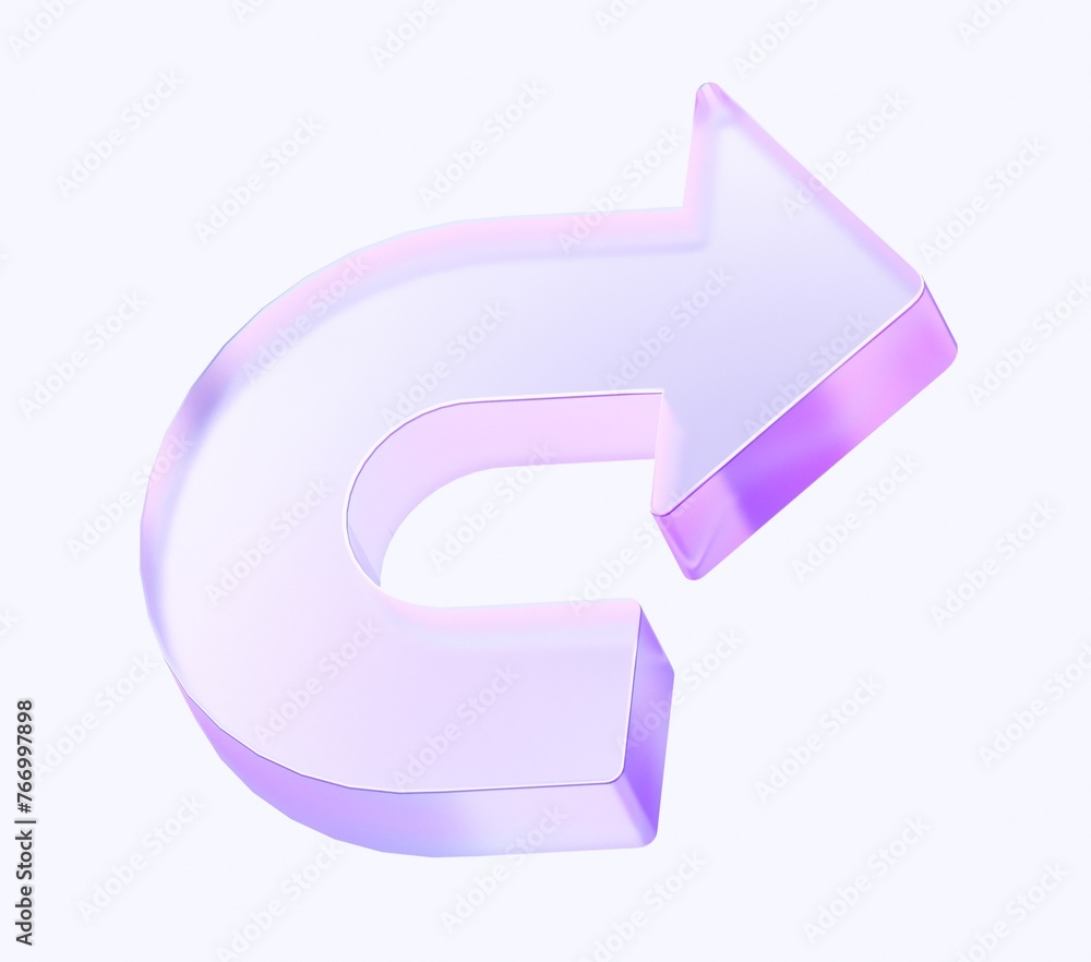 Poster arrow icon with colorful gradient. 3d rendering illustration for graphic design, ui ux design, prese