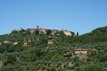 Fototapeta na wymiar Rural landscape near Magione, Umbria, at summer
