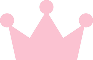 Simple little princess crown icon isolated 