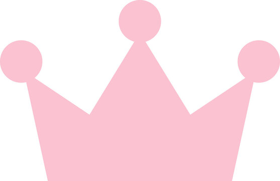 Simple little princess crown icon isolated 