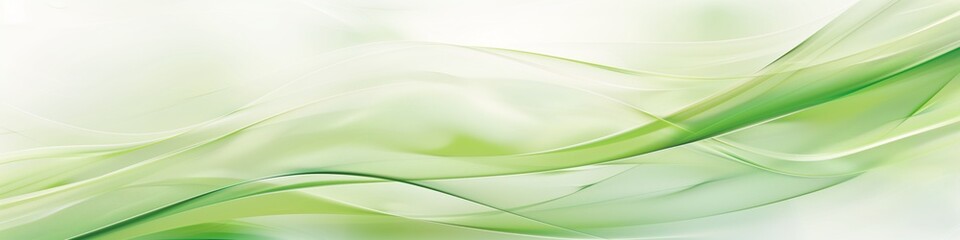 Naklejka premium soft flowing green waves in a tranquil abstract pattern wallpaper background design
