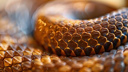 Amazing closeup photo of a snake's skin, showing the intricate details of the scales.
