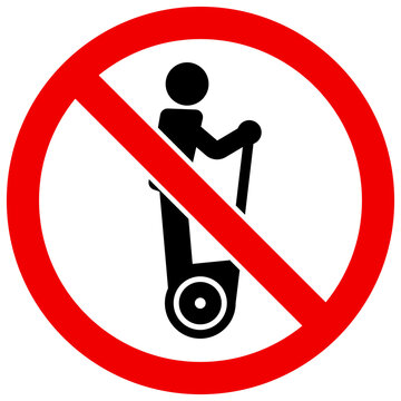 recommend clip art: Access forbidden to hoverboard sign icon isolated