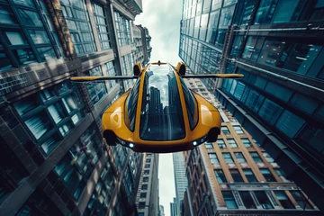 Photo sur Aluminium TAXI de new york Flying taxi service