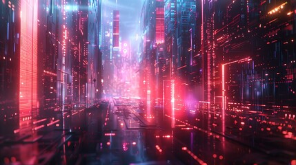 Abstract futuristic city background