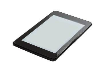 Black Tablet With White Screen on White Background. On a Clear PNG or White Background.
