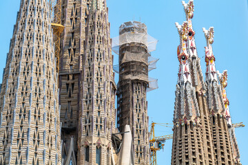 The Basílica Sagrada Família designed by Antoni Gaudí..Barcelona, otherwise known as Sagrada...