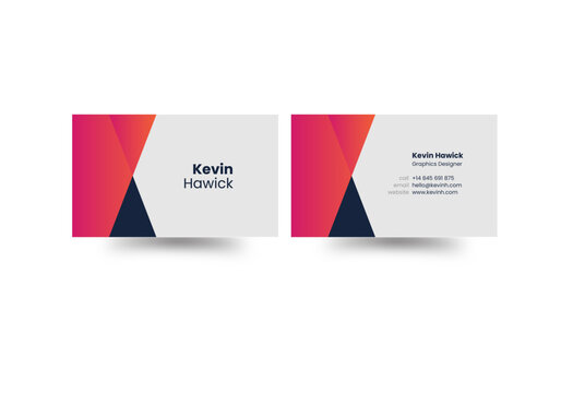 Modern Gradient Color Business Card Design