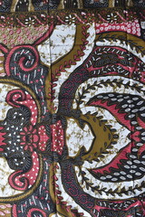 The colorful beauty of batik cloth motifs typical of Pekalongan, Indonesia. This batik cloth can be used for sarongs or clothes.