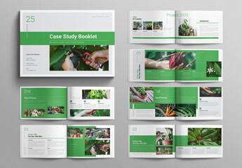 Case Study Booklet Layout Design Template Landscape