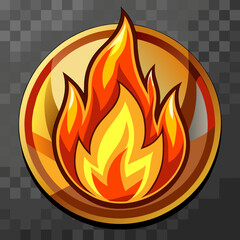 fire flame isolated icon