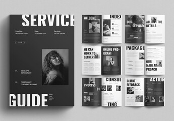 Service Guide Layout Design Template - obrazy, fototapety, plakaty