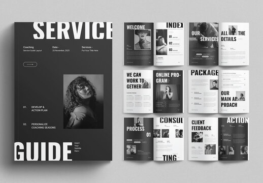 Service Guide Layout Design Template
