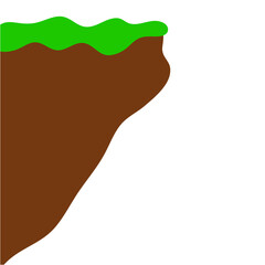 Cartoon steep cliff. vector illustration