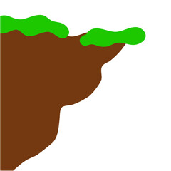 Cartoon steep cliff. vector illustration