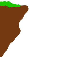 Cartoon steep cliff. vector illustration