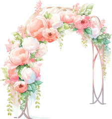 Watercolor illustration wedding flower