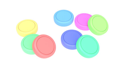 pastel color Coin 3d render illustration for business money investment concept