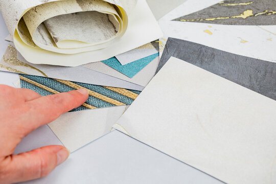 wallpaper selection, wallpaper samples, home renovation,