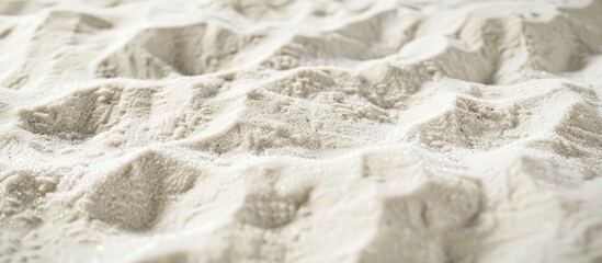 White quartz sand as a natural backdrop.