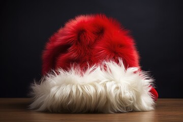 Obraz na płótnie Canvas Santa hat with a stylish faux fur trim.