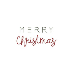 Merry Christmas Lettering. Vector hand-drawn illustration. Isolated SVG for Cricut