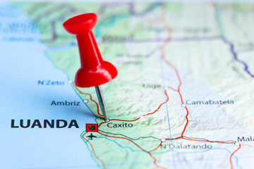 Caxito, Angola pin on map