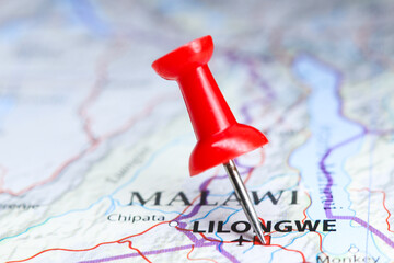 Lilongwe, Malawi pin on map