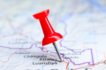 Luanshya, Zambia pin on map