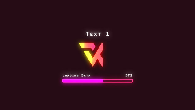 Upload Bar Pixels Scan Logo Reveal