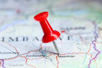 Masvingo , Zimbabwe pin on map