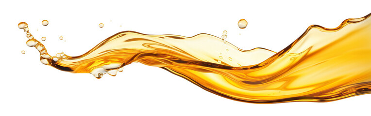 Naklejka premium Golden oil splash cut out