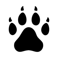 Dog tracks. Paw print. Illustration isolated on white background. © graphic_arts