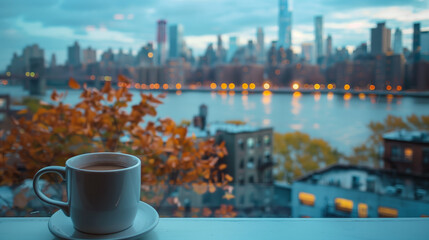 NY, New york, cafe, hotel, room, window, - obrazy, fototapety, plakaty