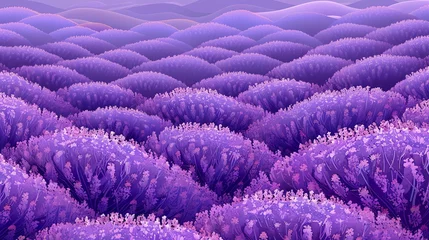 Fototapeten This is a beautiful landscape image of a lavender field. The lavender is in full bloom and the colors are vibrant and saturated. © Berivan