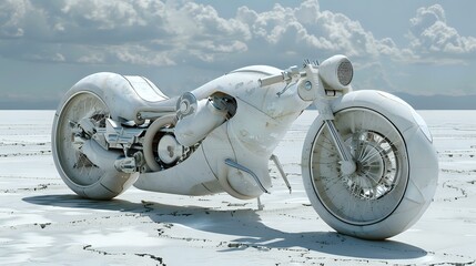 Ivory Motorcycle Carved from Stone: A Stunning Piece of Sculpture