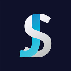 JS Letter Logo Template Illustration Design.