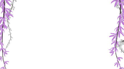 フラワーアートの背景用イラスト素材