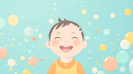 家で過ごす赤ちゃん